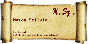 Matos Szilvia névjegykártya