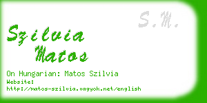 szilvia matos business card